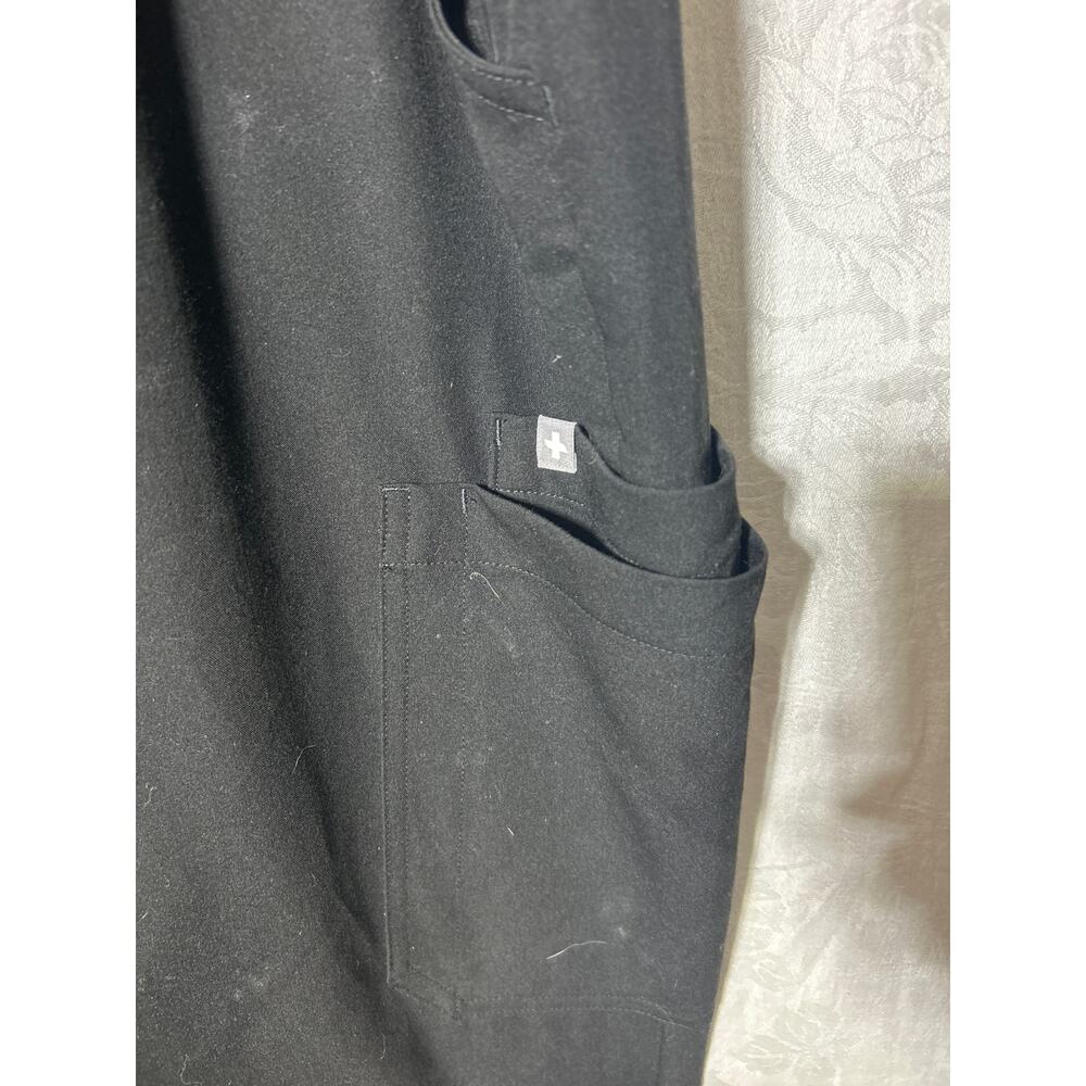 Figs Scrub Pants Joggers XXL Black Cargo Uman Relaxed Cuffed Elastic Waist - Picture 3 of 15